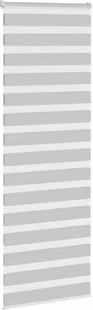 Berkfield Home Elegant Zebra Blind in Light Grey, W: 70 cm, H: 230 cm
