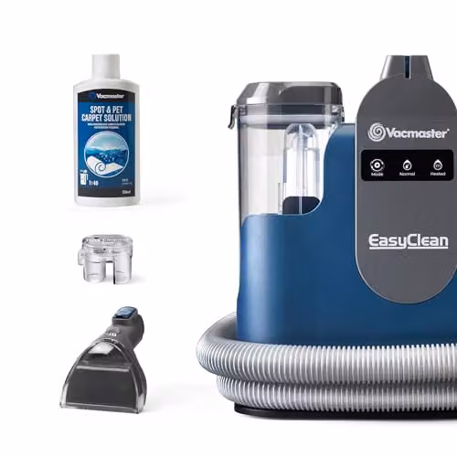 Vacmaster EasyClean Thermo Blue Corded Heated Carpet Spot Cleaner and Handheld Steam Cleaner – 7