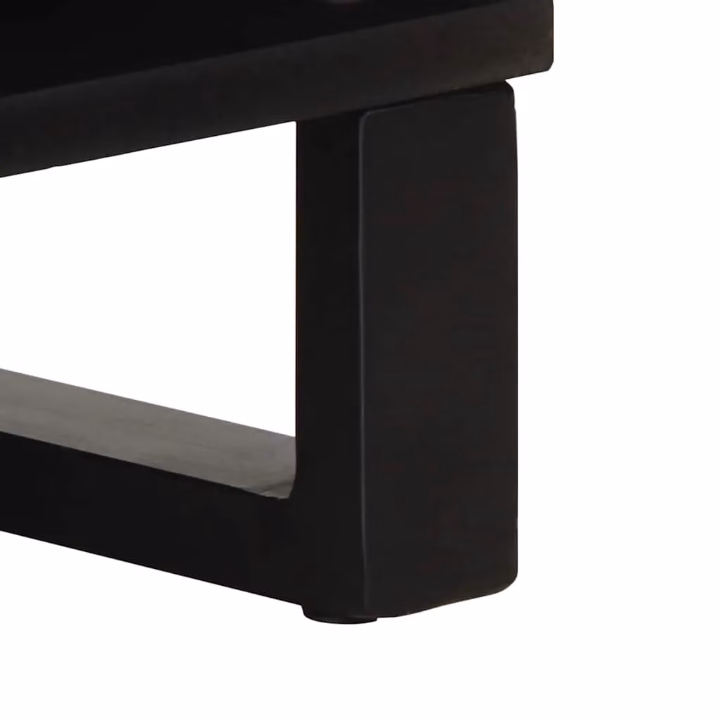 Berkfield Home Black Mango Wood Sideboard W/D/H: 80 x 33 x 75 cm – 6