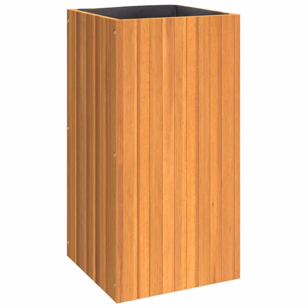Berkfield Home Acacia Wood Garden Planter in Brown, W/D/H: 45 x 45 x 90 cm – 2
