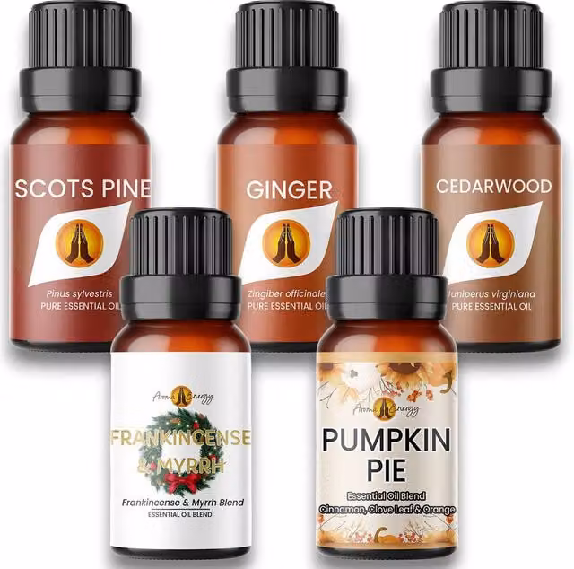 Aroma Energy Autumn Essential Oil Set 100% Pure in Transparent