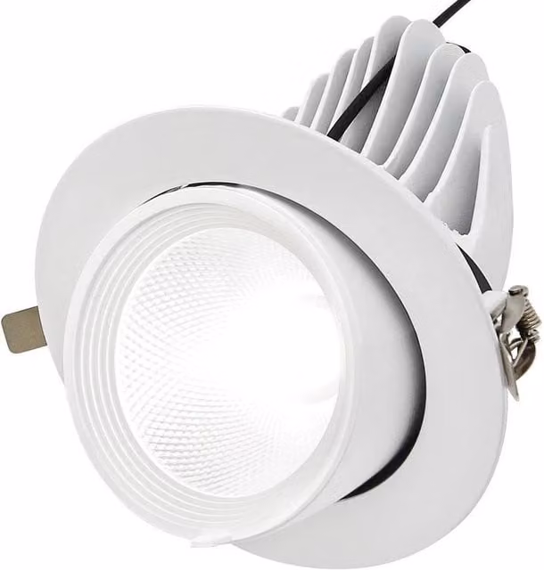 SPETLEK Adjustable LED Commercial Recessed Ceiling Downlight in White – 1