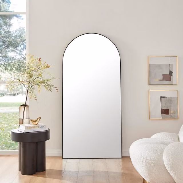 FurnitureboxUK Ottilie Large Full Length Arch Decorative Wall Mirror in Black, H: 170 cm, W: 80 cm – 1