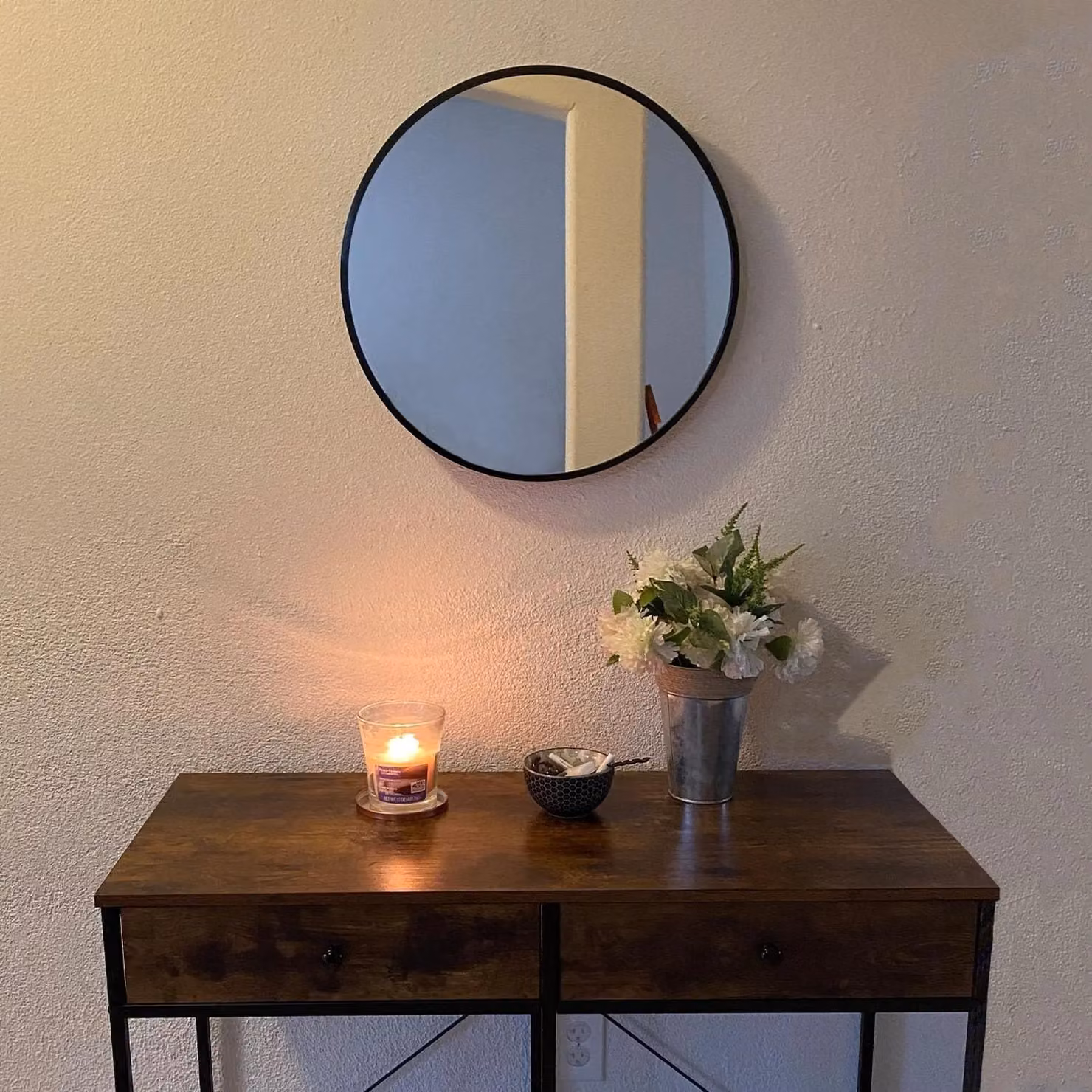 Dprodo Black Round Wall Mounted Bathroom Mirror, Diameter: 60 cm – 3