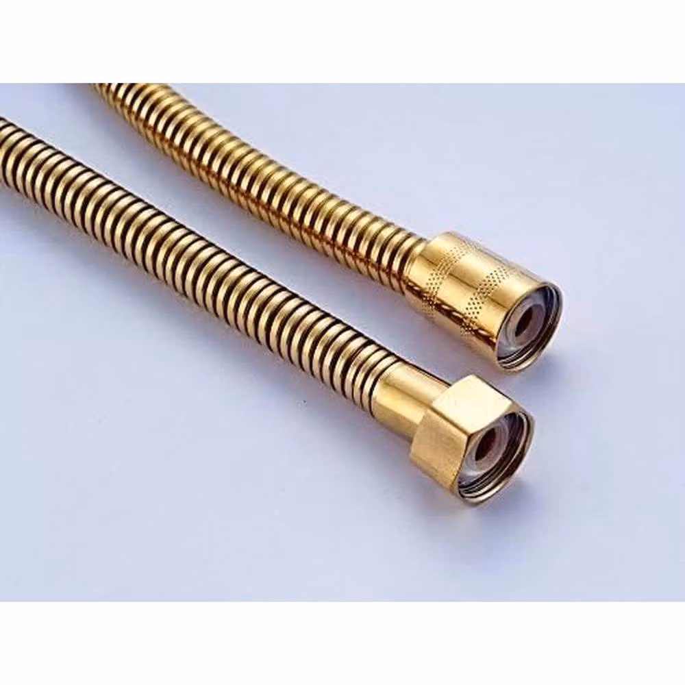 NESTLUNE Gold Brass Shower Head Hose Pipe – 3