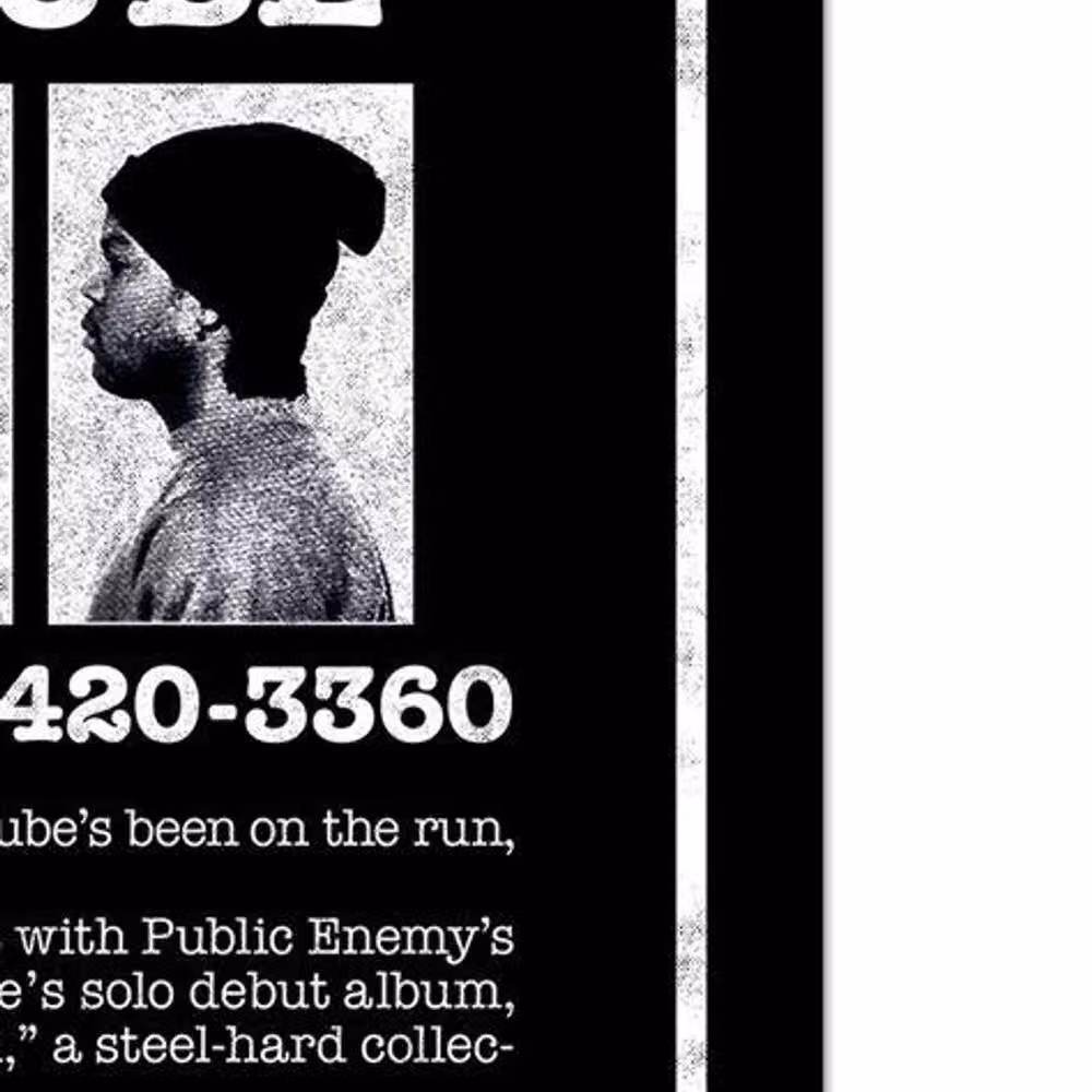 Ice Cube Most Wanted Framed Typography Poster in Black – 2