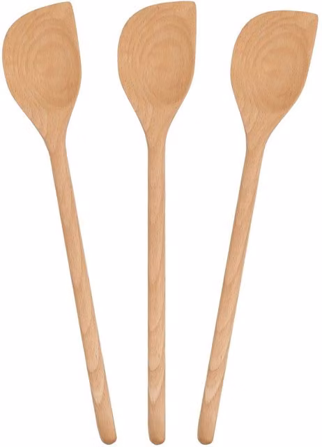Argon Tableware Brown Wooden Cooking Spoon, Heat Resistant and Non-Scratch, Length: 30 cm