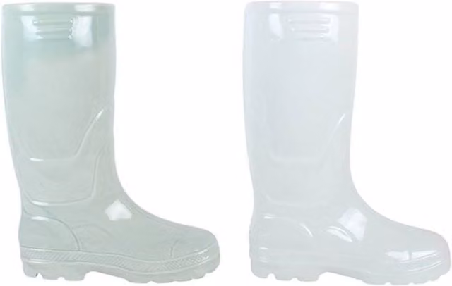KDMD Novelty Welly Boot Planter, Green and Grey Ceramic Garden Pot, Width: 36 cm – 1