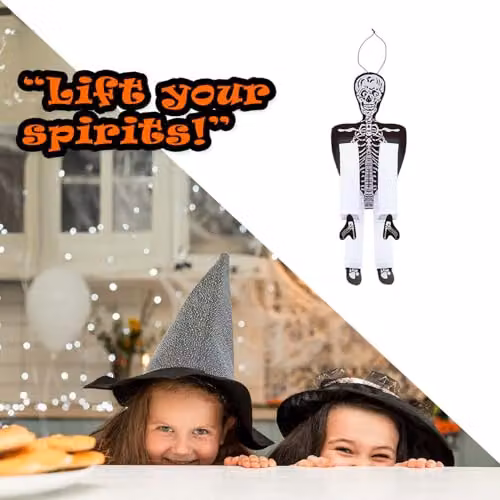 VFM e-Store White Hanging Skeleton Halloween Decoration, 90 cm – 7
