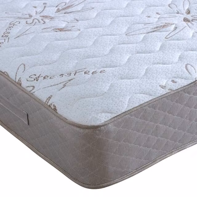 Bedmaster Memory Stressfree Hybrid Pocket Sprung Memory Foam Mattress in Brown, W/D/H: 180 x 200 cm