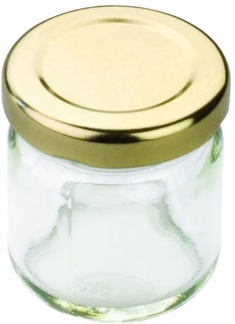 Tala Breakfast Mini Glass Jar in Clear and Gold