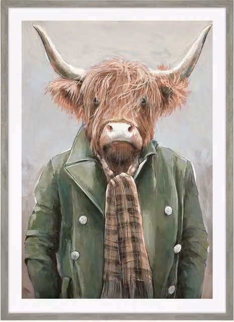 Perch & Parrow Brodie Multicolour Animal Framed Wall Art