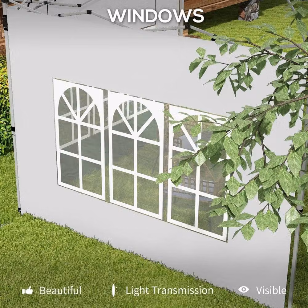 EONLION White Pop Up Gazebo Side Panels, Width: 100 cm – 3