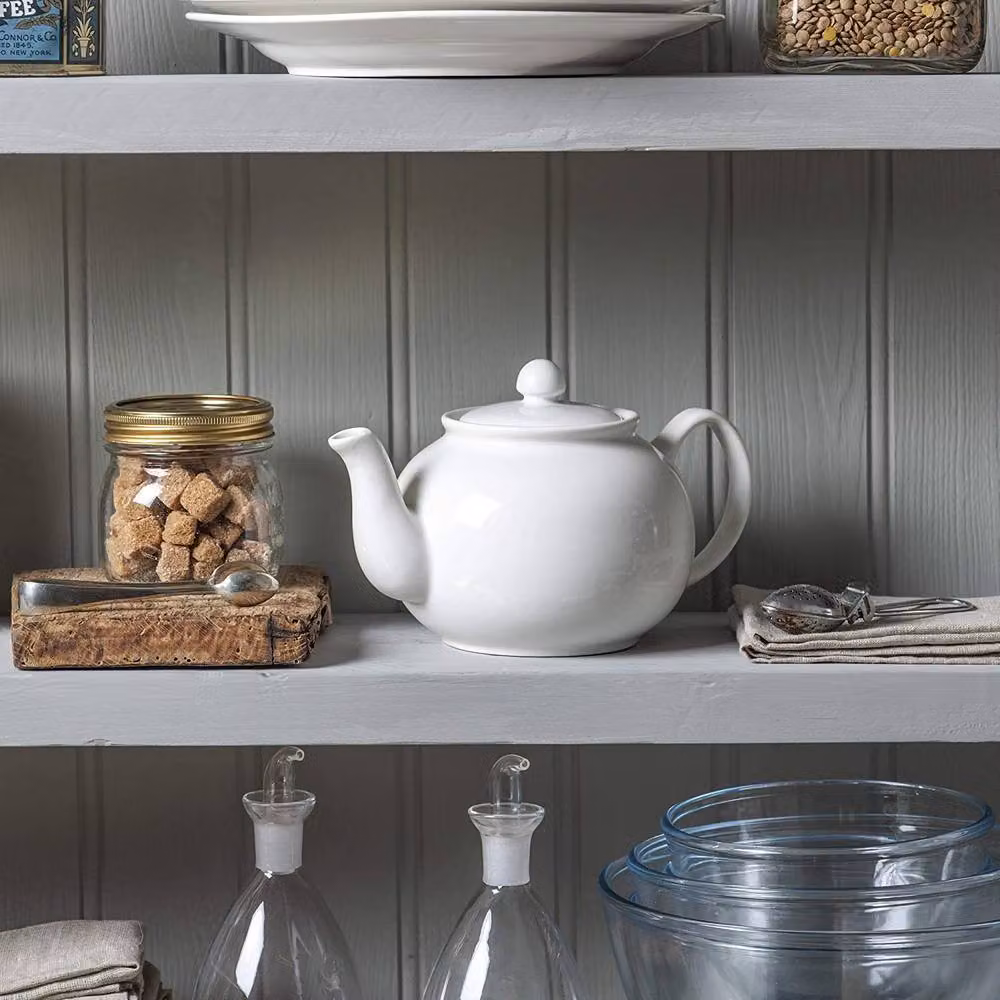 WM Bartleet & Sons Traditional Porcelain Teapot, White, 1.5 l – 3