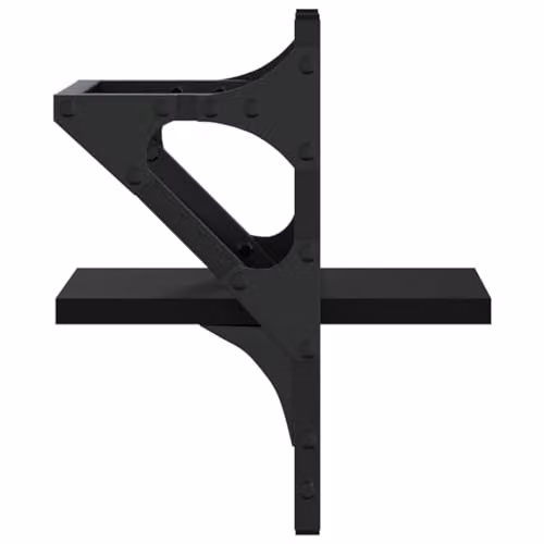vidaXL Set of 2 Wall-Mounted Shelves with Bars in Black, W/D/H: 20 x 25 x 30 cm – 4