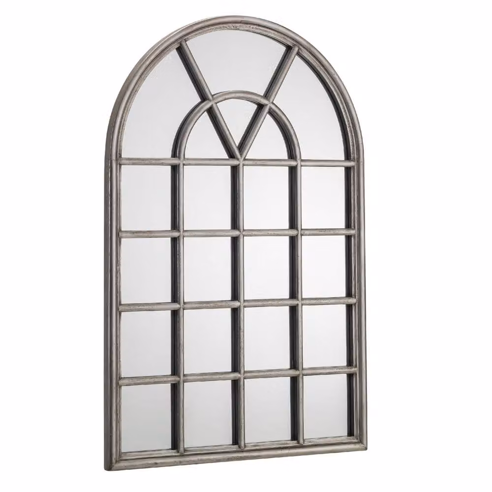 Cheshire Premium Vetrano Pewter Window Mirror in Grey, W/H: 90 x 60 cm – 2