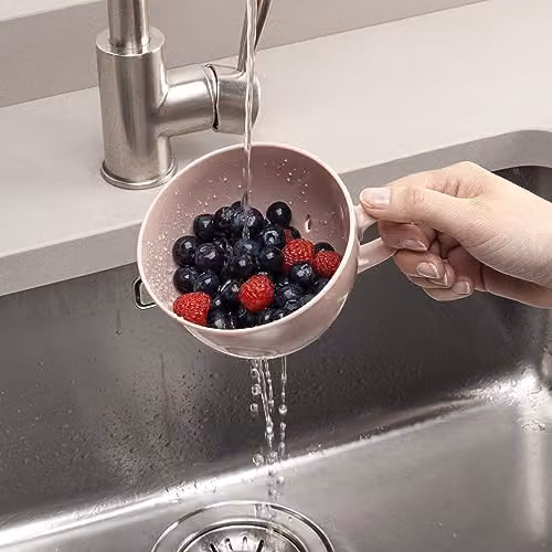 Zeal Melamine Berry Colander with Handles, Pink, Diameter: 10 cm – 2