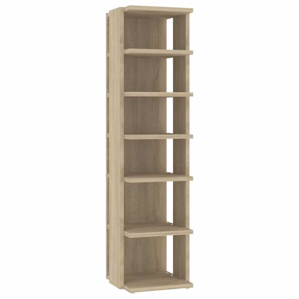 Berkfield Home Set of 2 Sonoma Oak Shoe Cabinets in Light Brown, W/D/H: 25 x 27 x 102 cm – 2