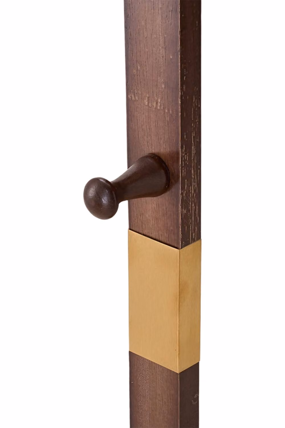 Living and Home Freestanding Wooden Clothes Rack with Dual Hook and Rail Matrix in Walnut Brown – 3