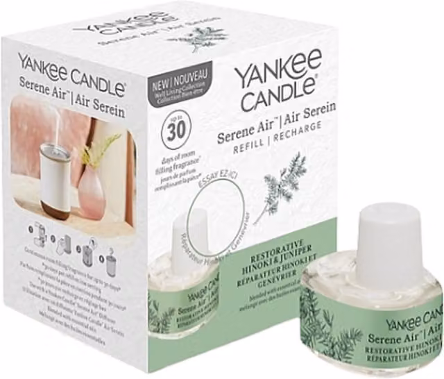 Yankee Candle Reed Diffuser Refill Pack in Hinkoki & Juniper, Clear and Green