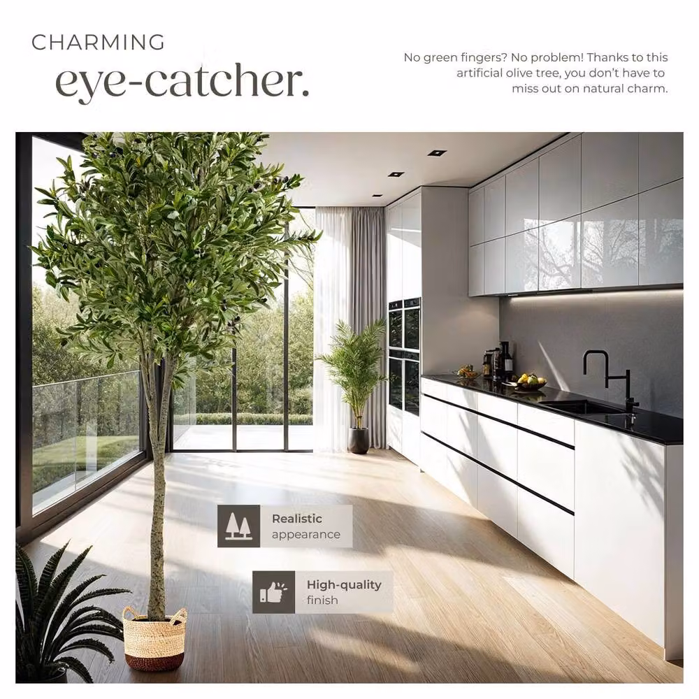 tectake Artificial Olive Tree in Green, Height: 150 cm – 7