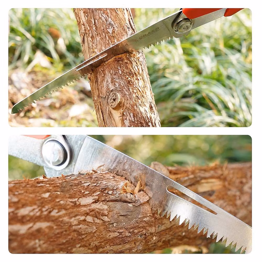 Flora Guard Heavy Duty 8 Inch Folding Pruning Saw with SK-5 Steel Blade and Red Soft Grip – 3