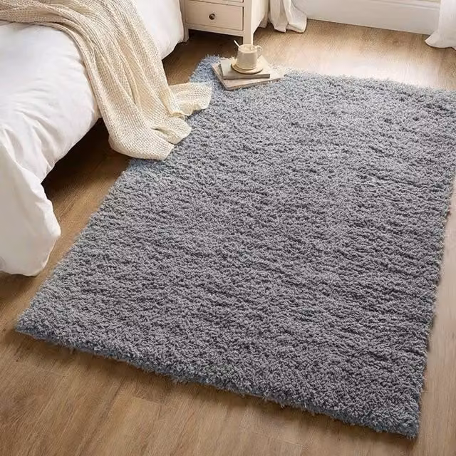 Kukoon Grey Shaggy Rug, Soft Fluffy Rectangular Area Mat, W: 80 cm, L: 150 cm