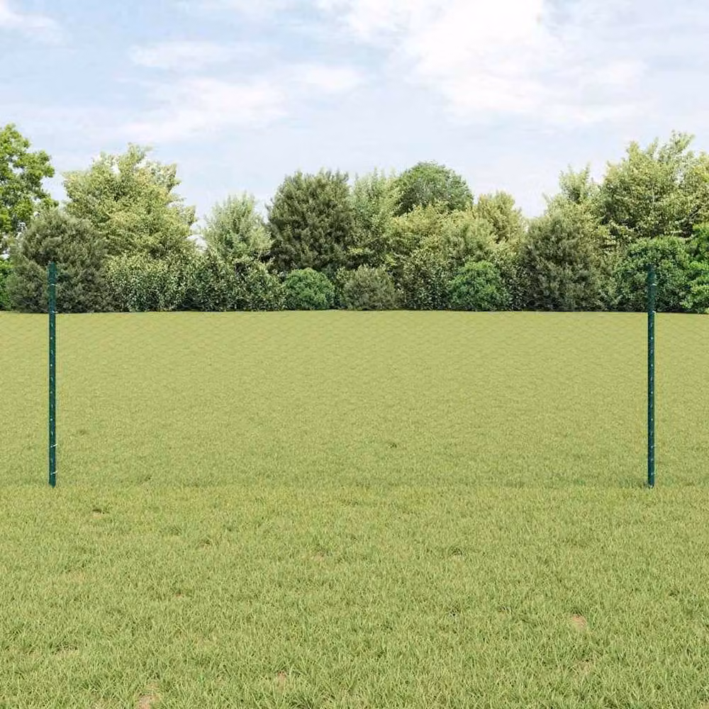 Berkfield Home Green Steel U-Channel Fence Posts, 5 Pack, Height: 80 cm – 2