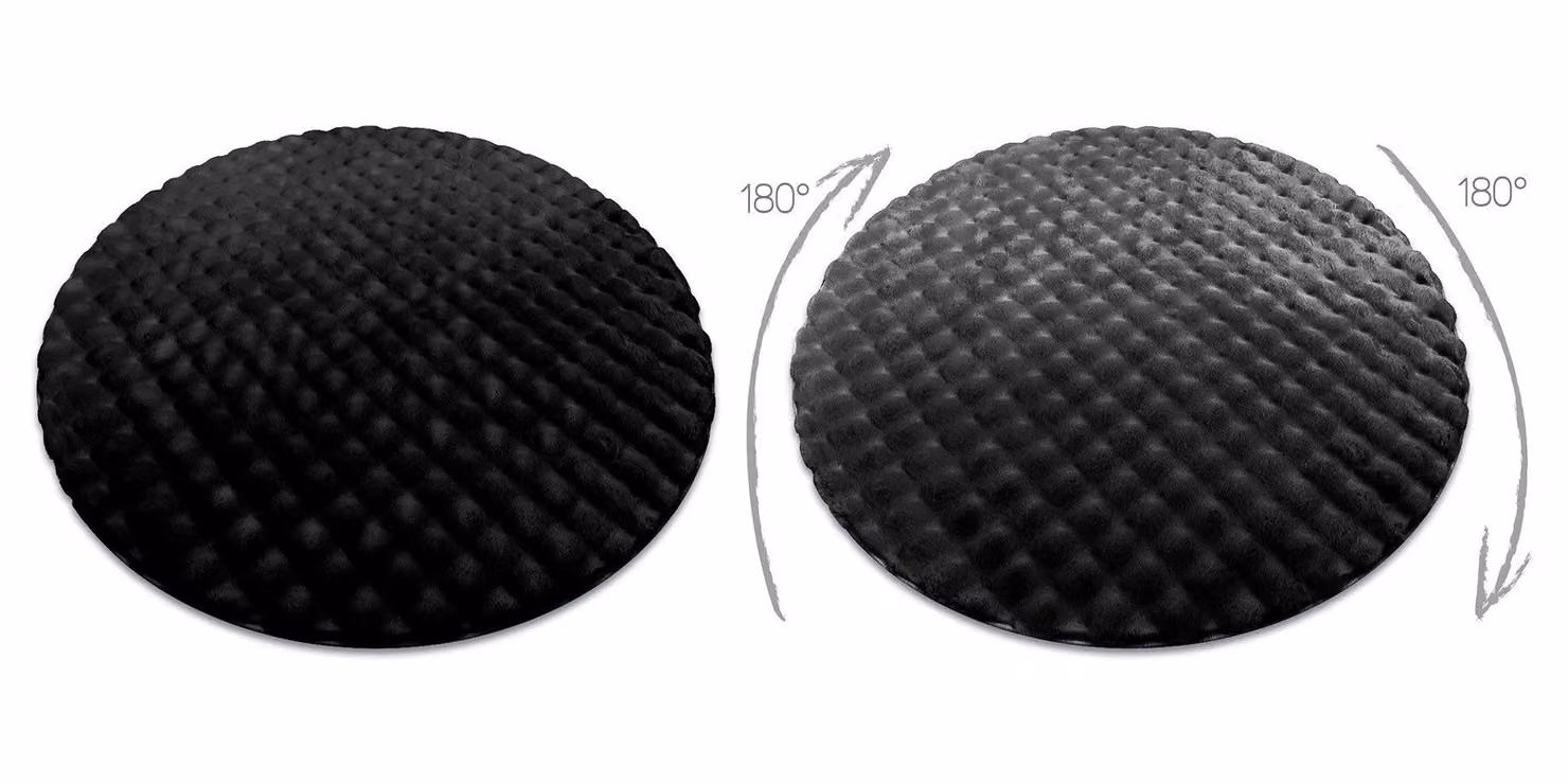 RugsX Bubble Round Rug in Black, Diameter: 120 cm – 2