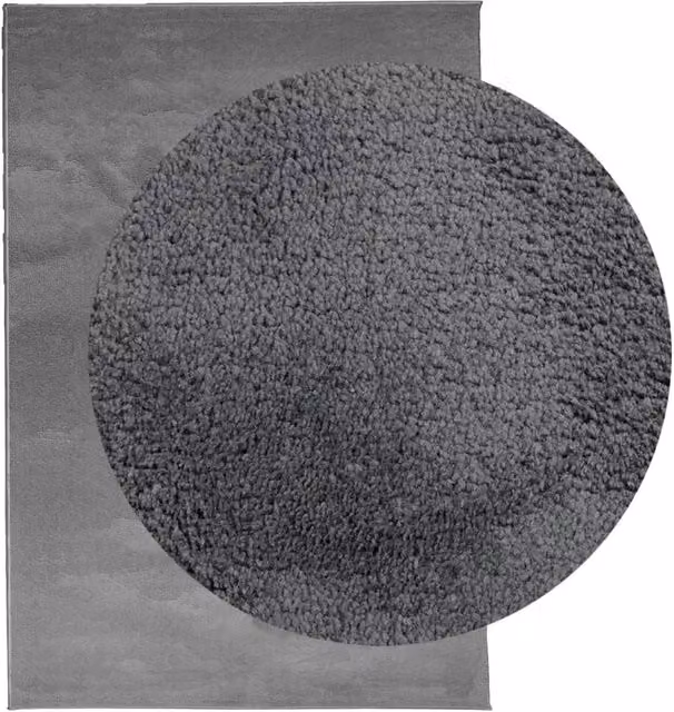 Berkfield Home Oviedo Short Pile Rug in Anthracite Grey, W: 200 cm, D: 280 cm