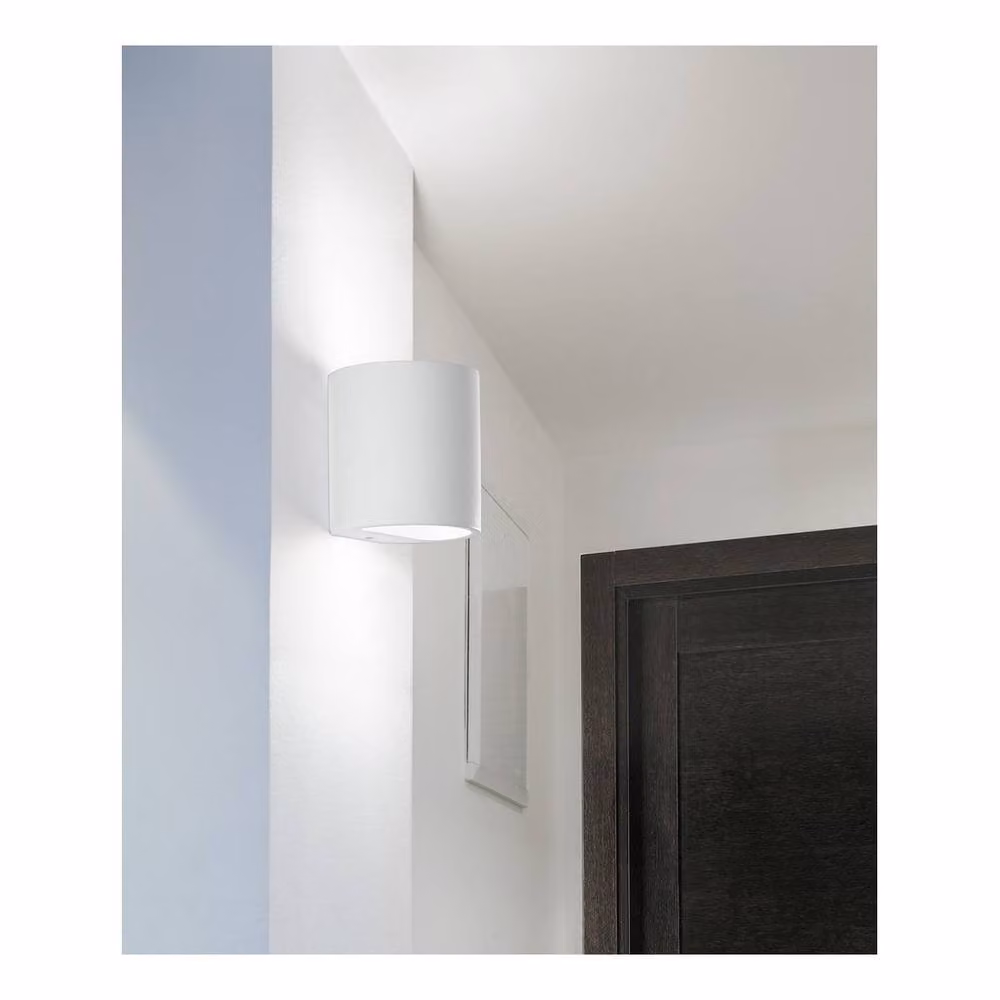 Netlighting SHINE White Plaster and Ceramic Modern Wall Light W/D/H: 11 x 11.5 x 10.5 cm – 2