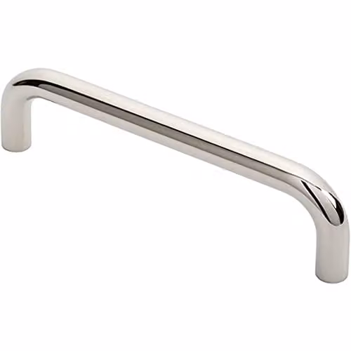 Loops Round D Bar Pull Handle in Bright Polished Stainless Steel, Silver, 244 x 19 mm, Fixing Centres: 225 mm