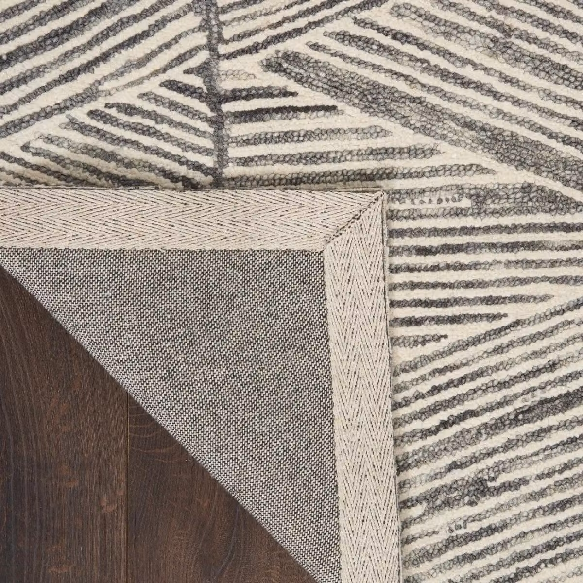 The Rug Shop UK Grey Wool Modern Geometric Abstract Rug, W: 240 cm, D: 300 cm – 3