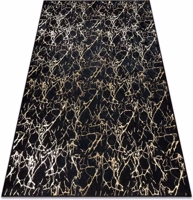 RugsX Miro Black Stone Look Rectangular Rug, W: 120 cm, L: 170 cm