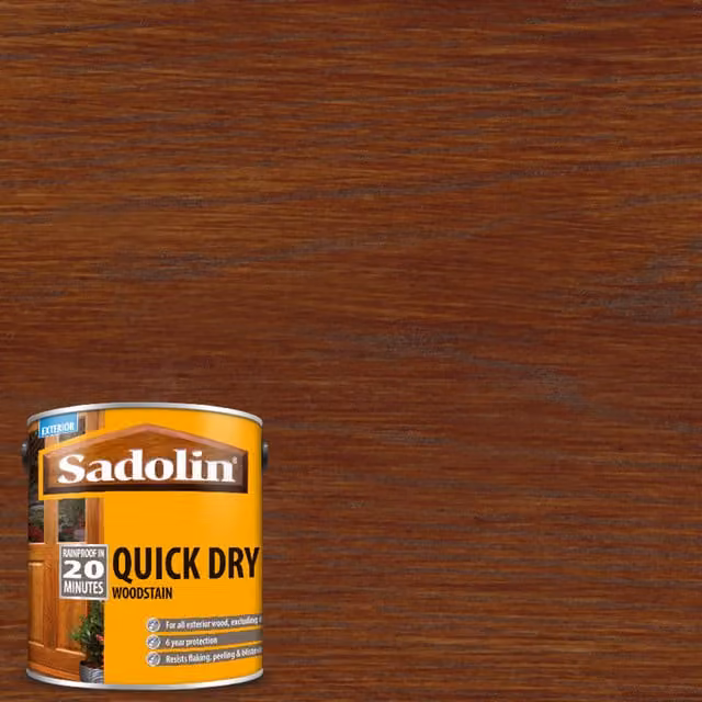 Sadolin QD Water-Based Weatherproof Woodstain, Teak, 1 l