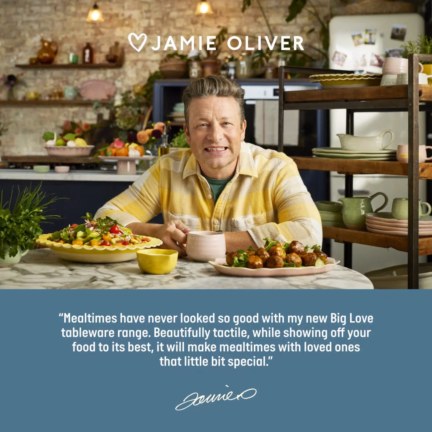 Jamie Oliver Big Love Nesting Pinch-Me Ceramic Stoneware Measuring Cup Set, Multicolour, Set of 3 – 6