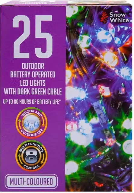 VFM e-Store Multicolour Christmas String Lights with 25 Bulbs – 1