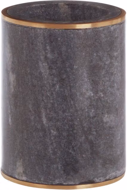 Orsina Grey Marble and Brass Tumbler with Metallic Accents – 2