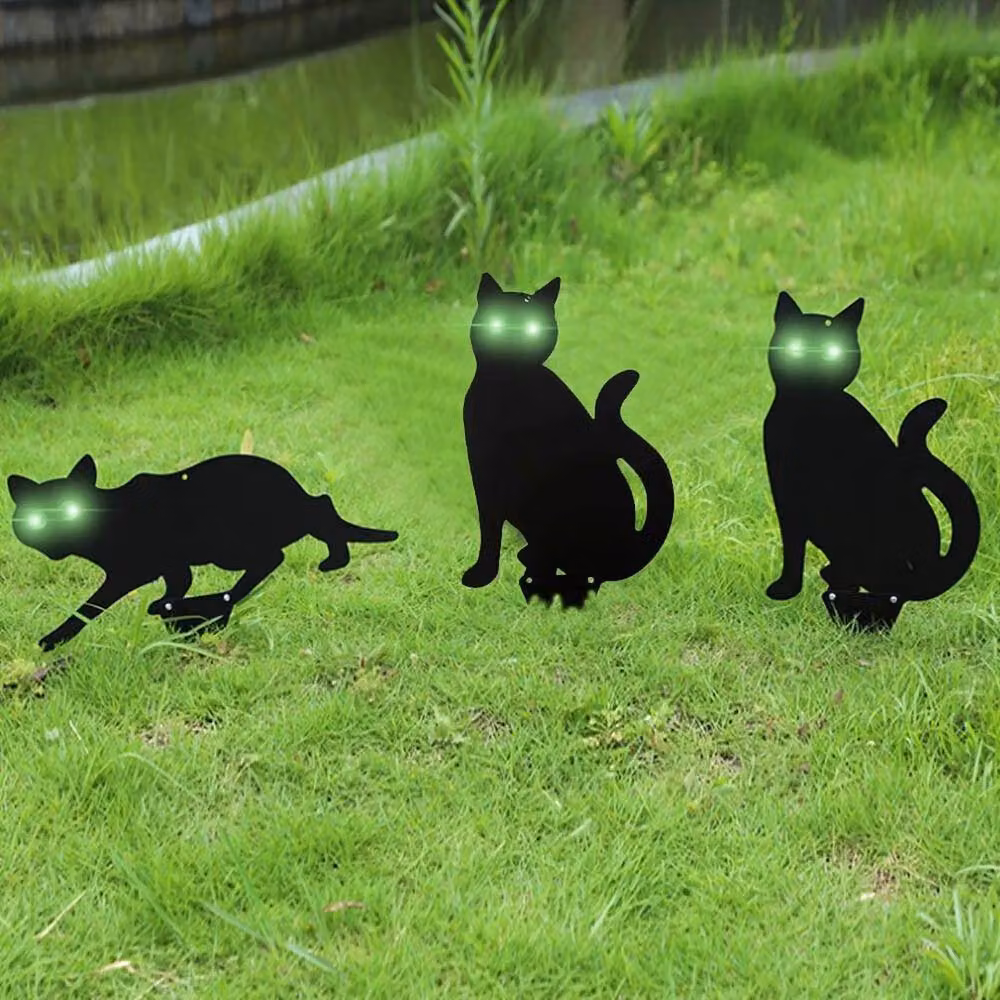 FLAVORA 3 Pack Garden Pest Deterrent Repellent in Black, H 100 cm x W 15 cm – 2
