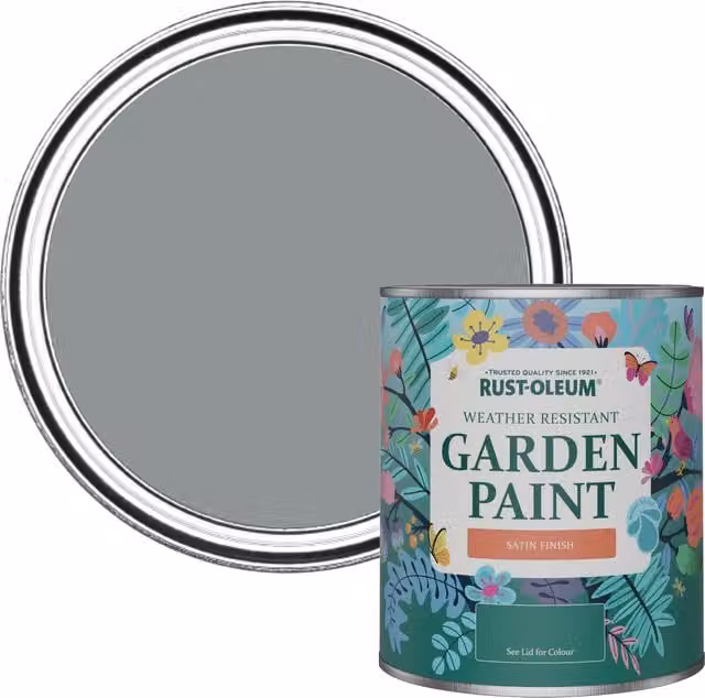 Rust-Oleum Garden Paint in Satin Finish, Anthracite Grey, 0.75 l