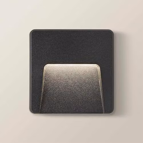ValueLights Sam Square IP65 LED Outdoor Wall Light, Matte Black, Mains Wired