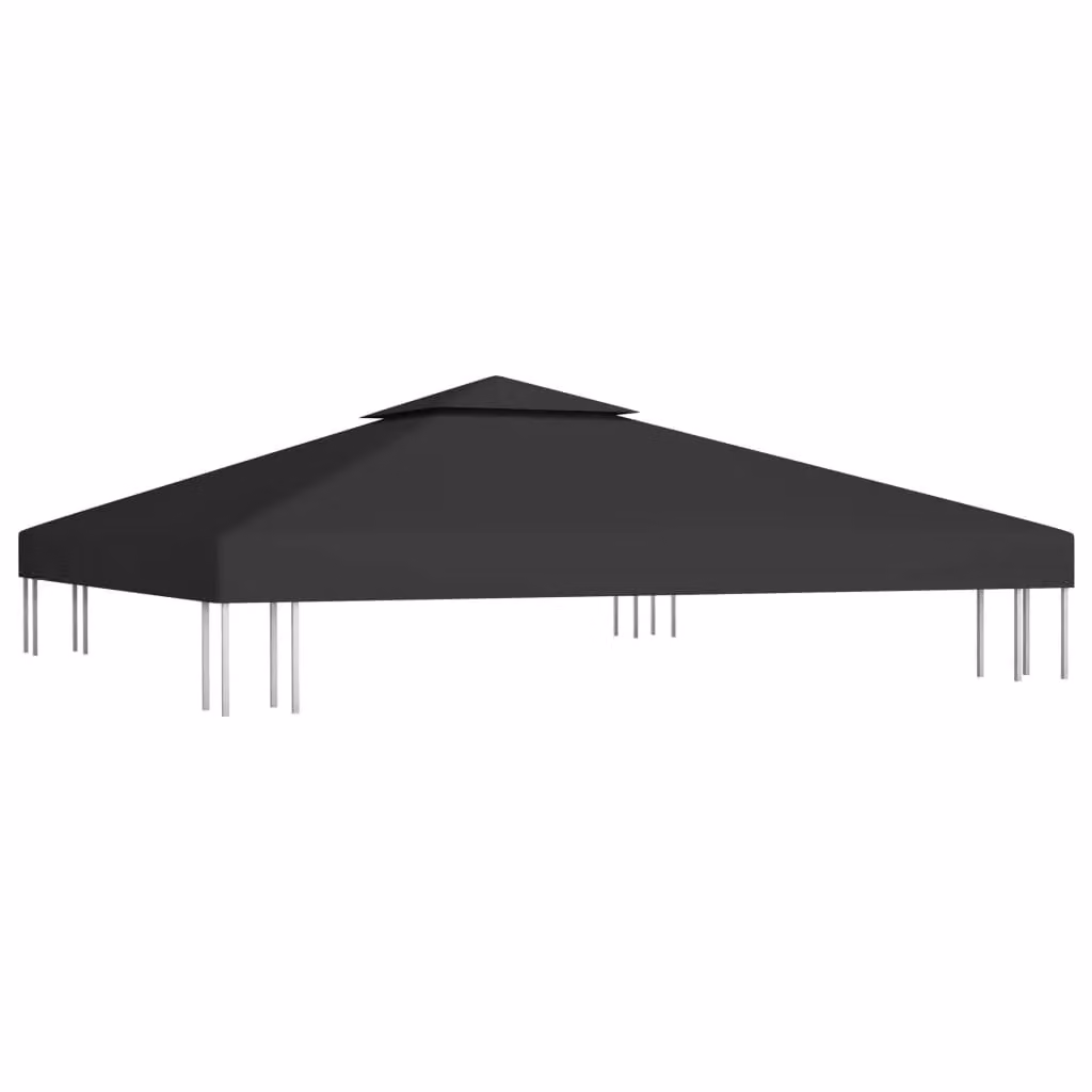Berkfield Home 2-Tier Gazebo Top Cover, Black, 3x3 m, PVC-Coated Polyester – 2