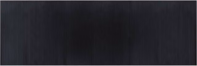 Berkfield Home Rectangular Bamboo Rug in Black, W: 100 cm, L: 300 cm
