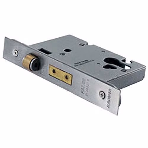 Loops Euro Profile Mortise Deadlock Roller Bolt in Satin Stainless Steel, Depth: 78 mm