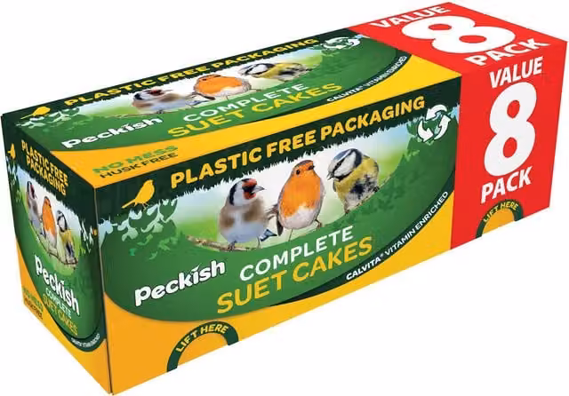 Peckish Complete Seed and Nut Suet Cakes, 8 Pack, Multicolour – 1