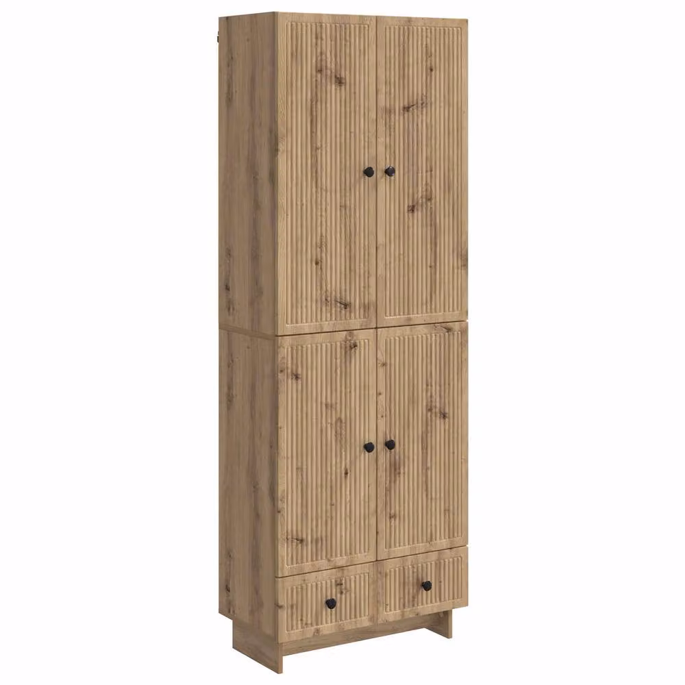 Berkfield Home 2-Piece Artisan Oak Cabinet Set in Brown – 2