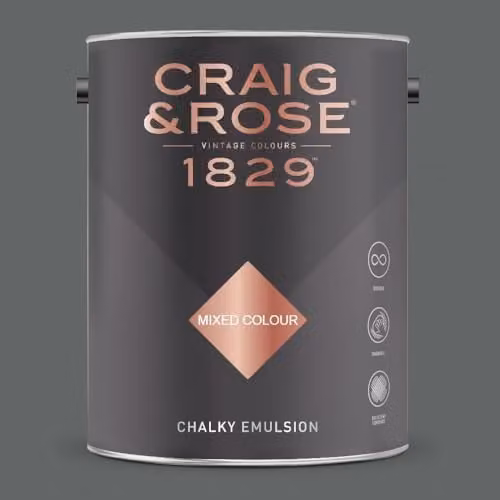 Craig & Rose 1829 Chalky Emulsion Monogram Matt Water Based Paint, Multicolour, 5 l