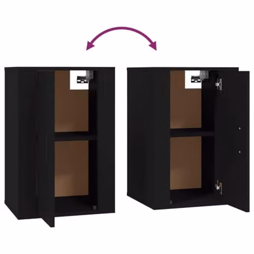 vidaXL Wall Mounted TV Cabinet in Black, W/D/H: 40 x 34.5 x 60 cm – 3