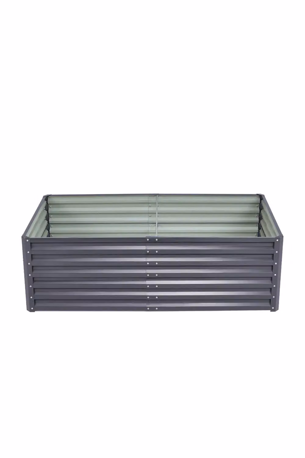 H&O Direct Grey Rectangular Metal Raised Garden Bed Planter, W/D/H: 90.0 x 57.0 x 90.0 cm – 3