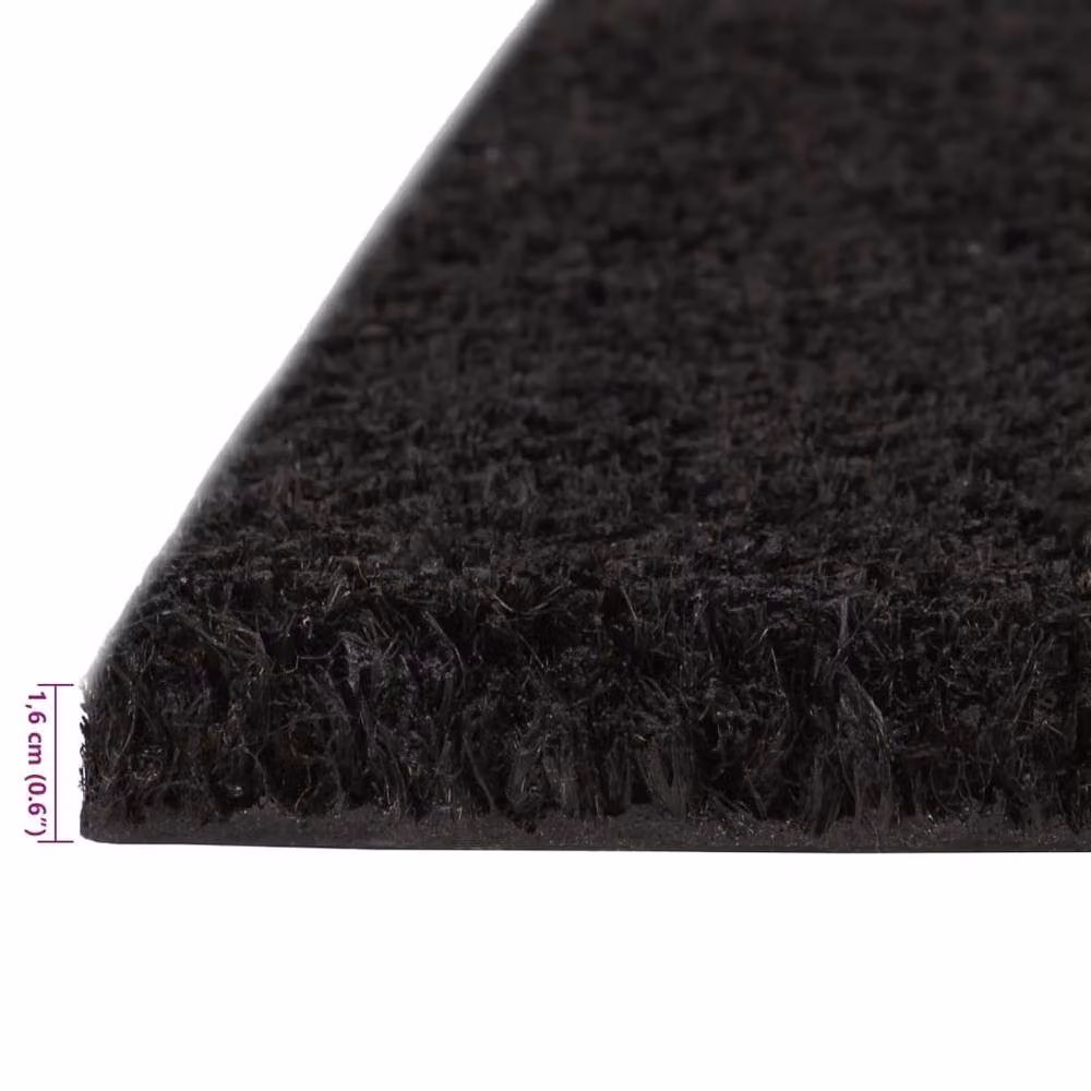 Berkfield Home Black and Brown Tufted Coir Door Mat, W: 40 cm, D: 60 cm – 3